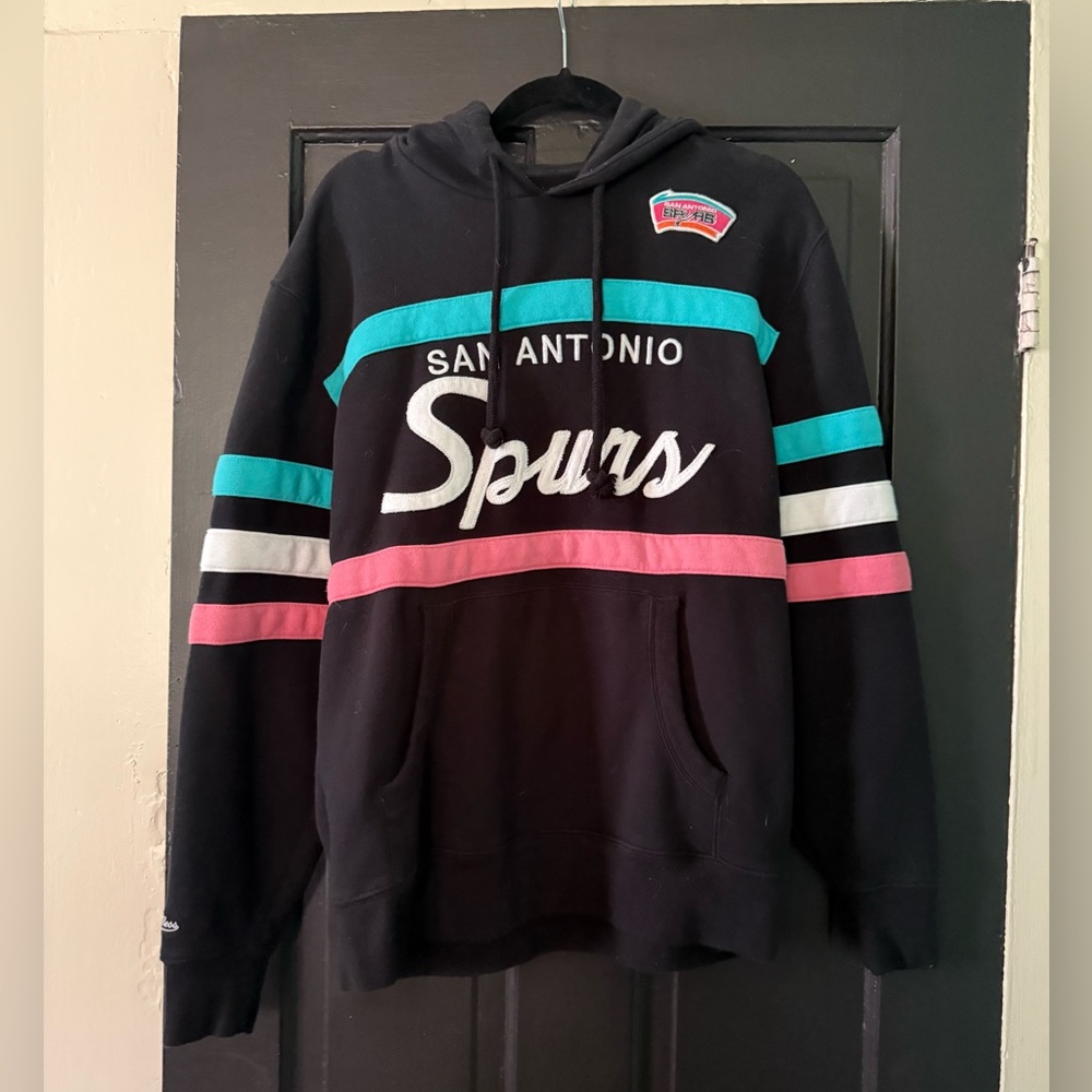 San Antonio Spurs 🏀 Mitchell & Ness Black Hoodie